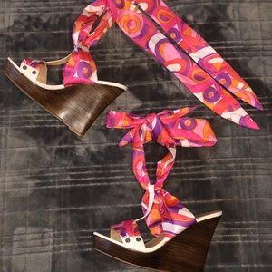 Colin Stuart Scarf tie wedge multi print
